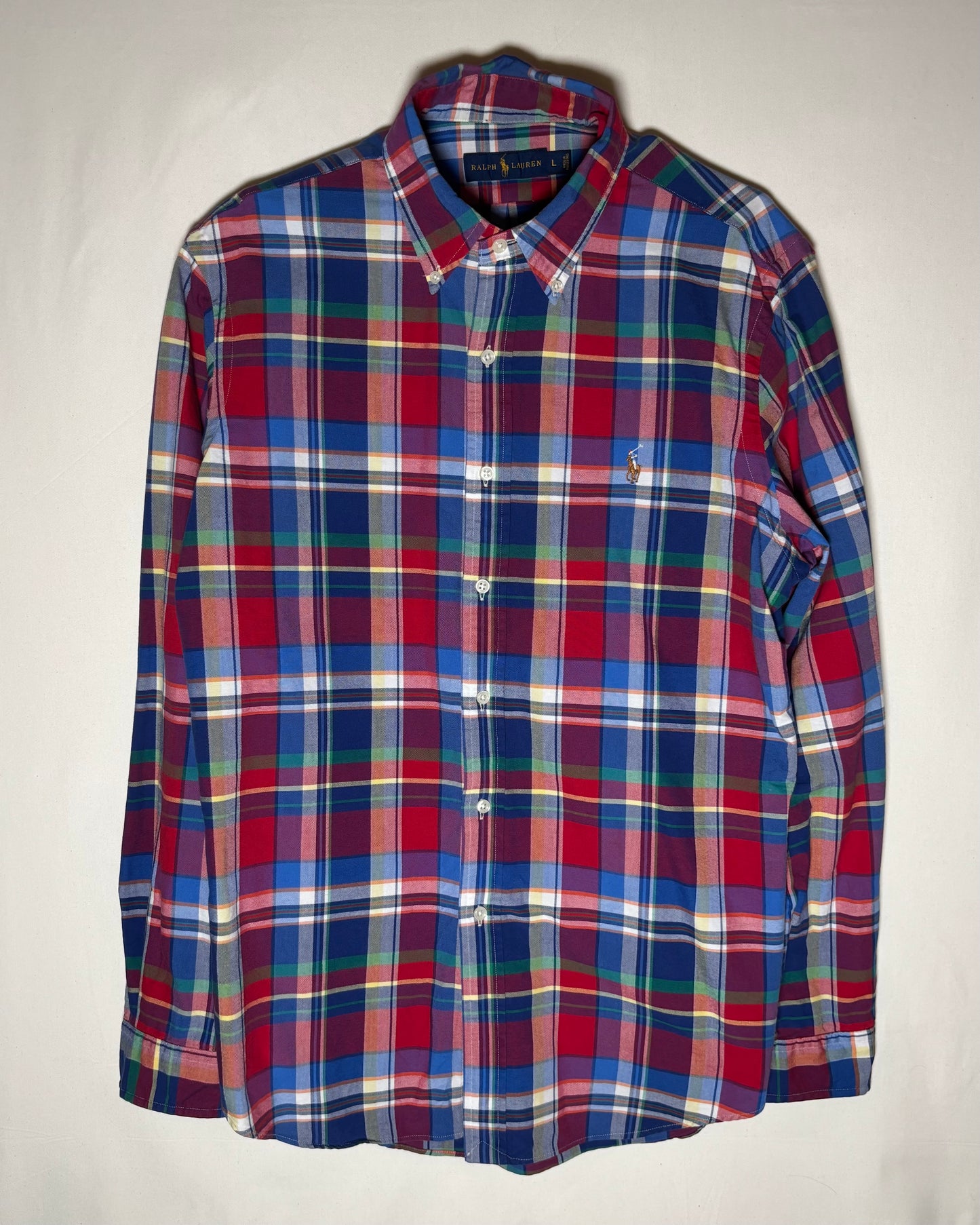 〈Ralph Lauren〉Multi Check Button Down Shirt