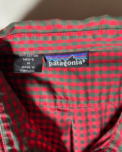 〈Patagonia〉 Cotton Check Shirt Red Green Made in Portugal