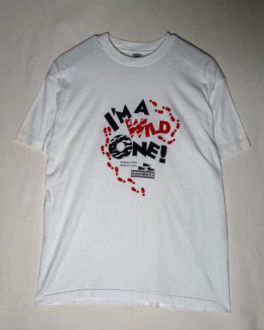 90s USA Made <FRUIT OF THE LOOM> "I'M A WILD ONE!" Graphic Print T-Shirt