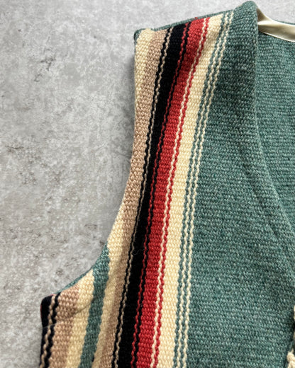 〈ORTEGA'S〉Chimayo Hand Woven Wool Vest