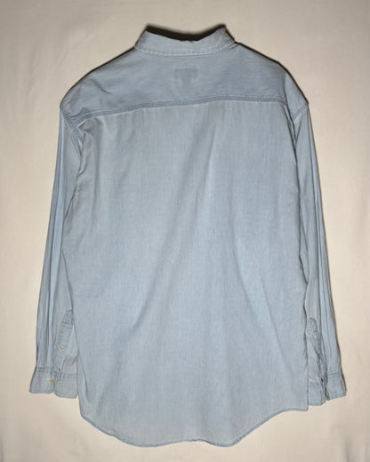 〈Polo Jeans Co. Ralph Lauren〉 Cotton Work Shirt Light Blue Made in UAE