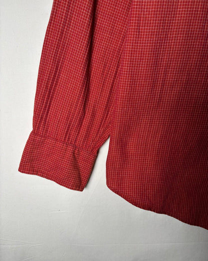 〈Brooks Brothers〉 Red Micro Check Button-Down Shirt Woven in Italy