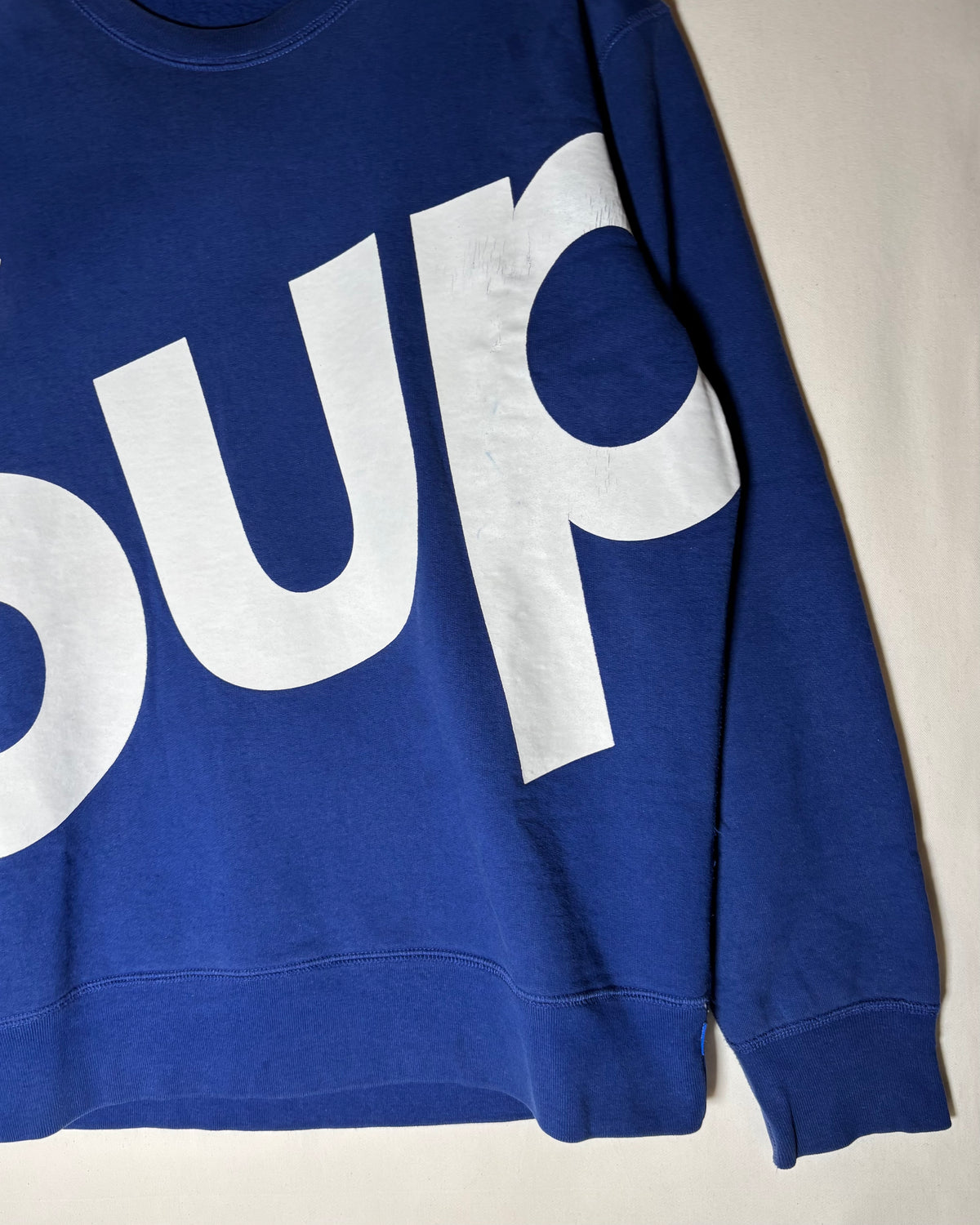 Supreme 13AW ブルー Sup クルーネックスウェット Made in Canada 商品画像 2