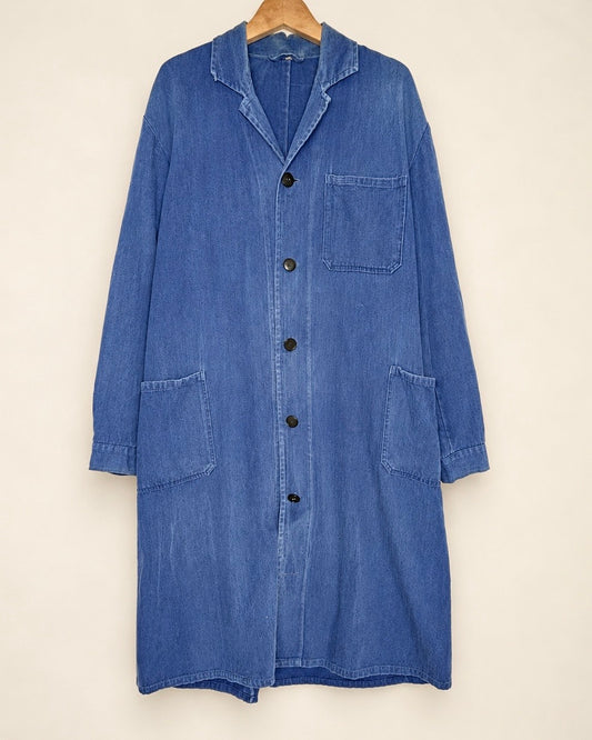 50's French Herringbone Work Atelier Coat