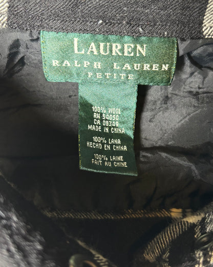 Lauren Ralph Lauren ブラック ウール チェック シャツジャケット 商品画像 3
