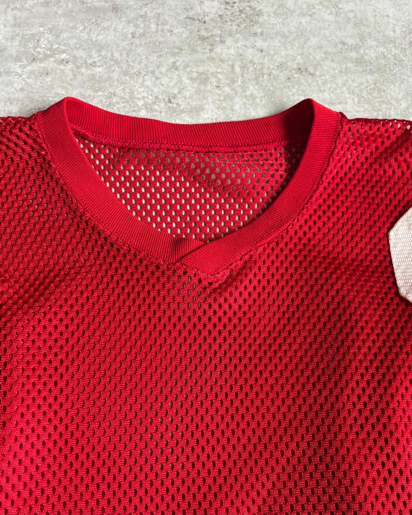 1980s USA Made Mesh Football Shirt Red