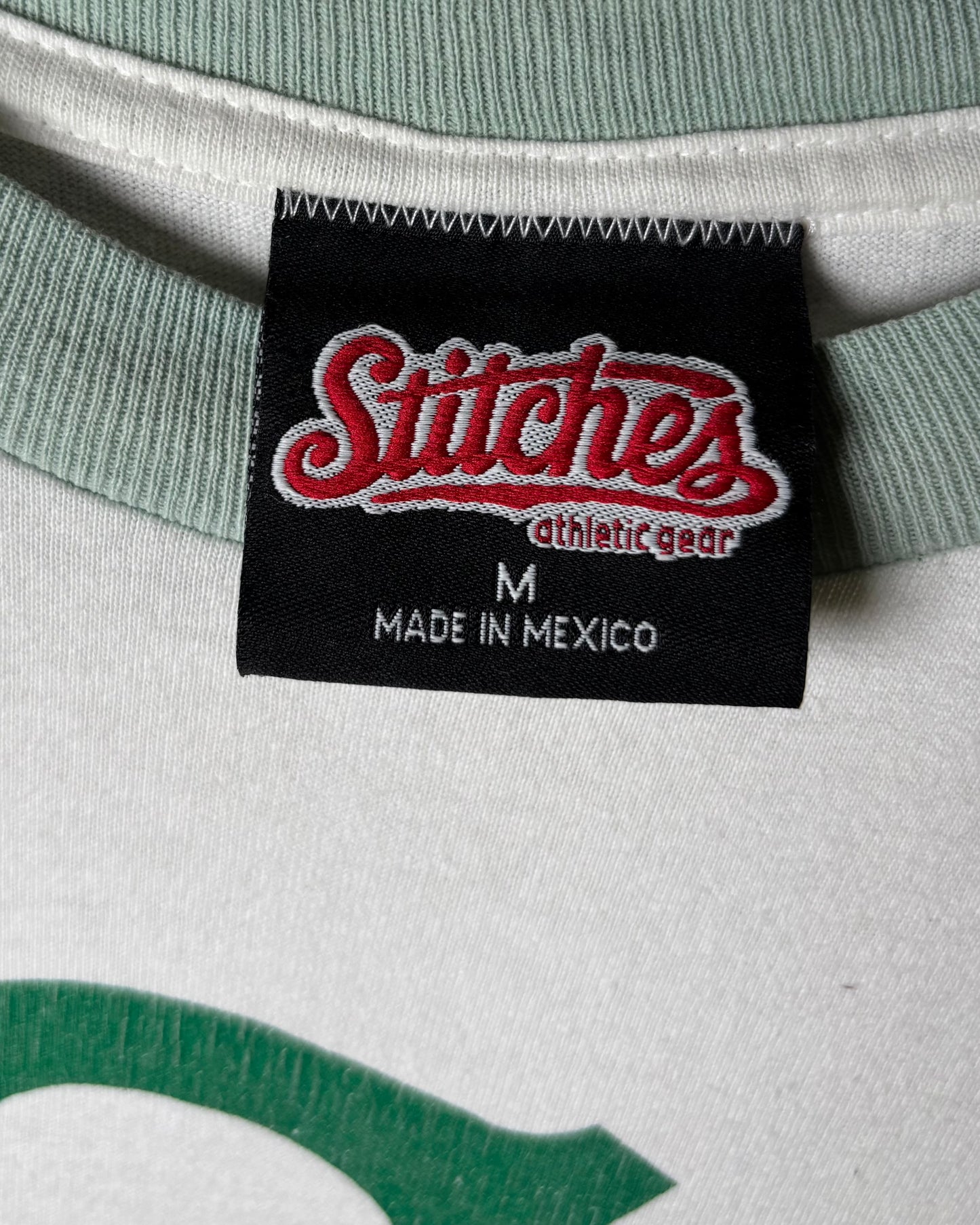 〈Stitches〉Chicago White Sox Logo Ringer T-Shirt / White × Green
