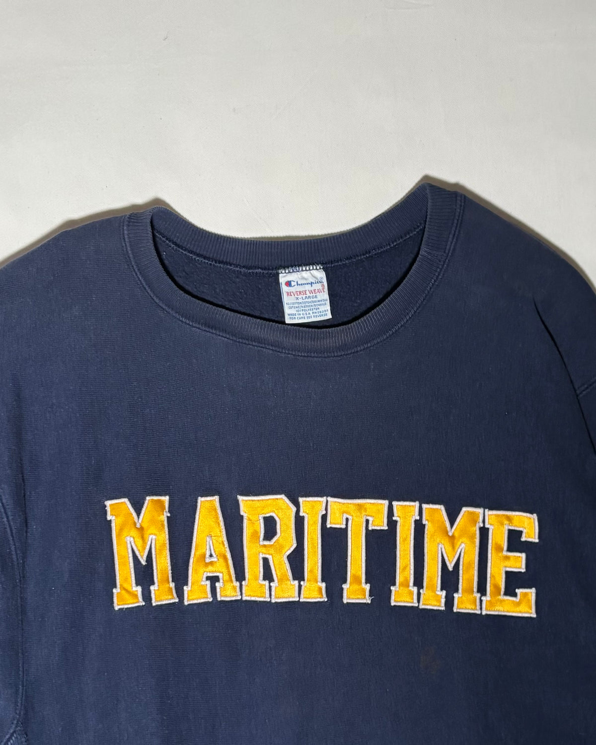 〈Champion〉 1990s Reverse Weave “MARITIME” Sweatshirt Made in USA