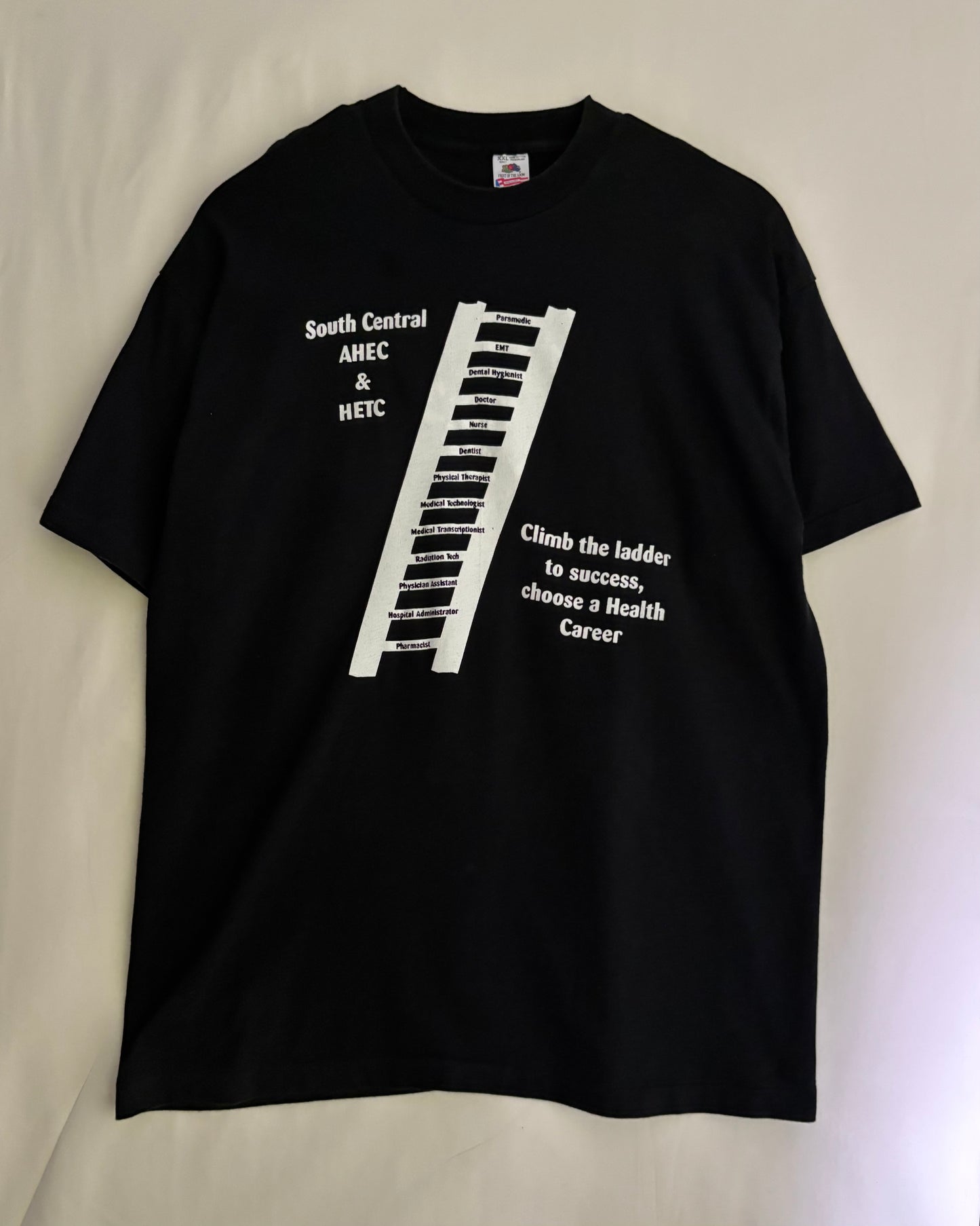 〈FRUIT OF THE LOOM〉 "South Central AHEC & HETC" Print T-Shirt USA Made
