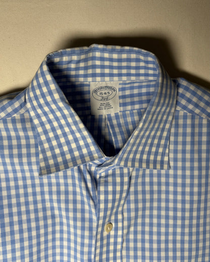 〈Brooks Brothers 346〉 Gingham Check Slim Fit Shirt Blue