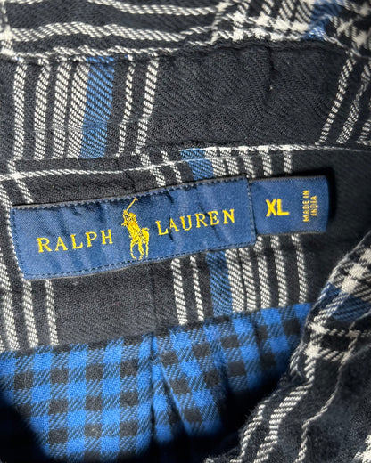 〈Ralph Lauren〉 Plaid Button-Down Shirt Navy / Blue XL