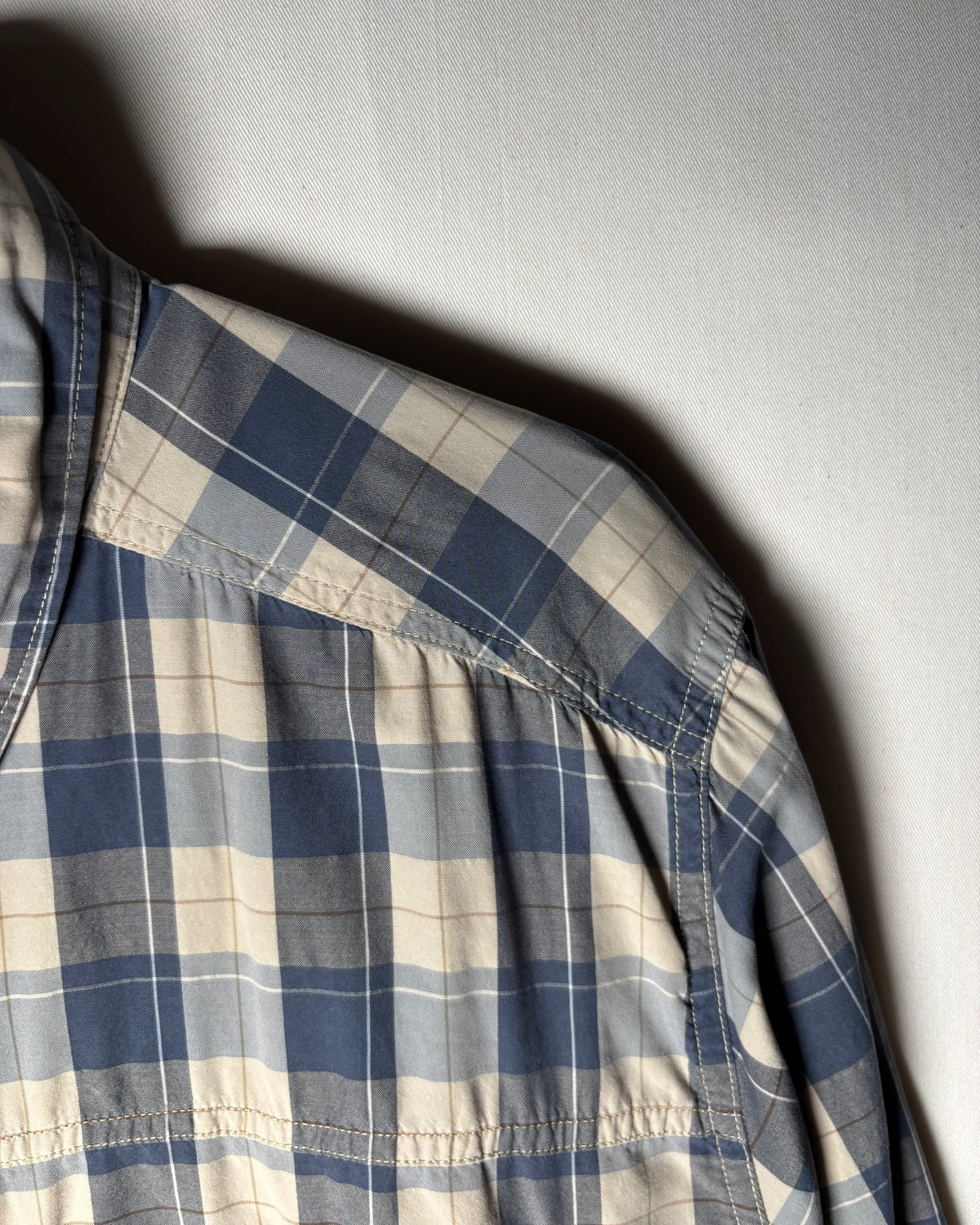 〈Patagonia〉 Plaid Utility Shirt Navy × Beige XXL