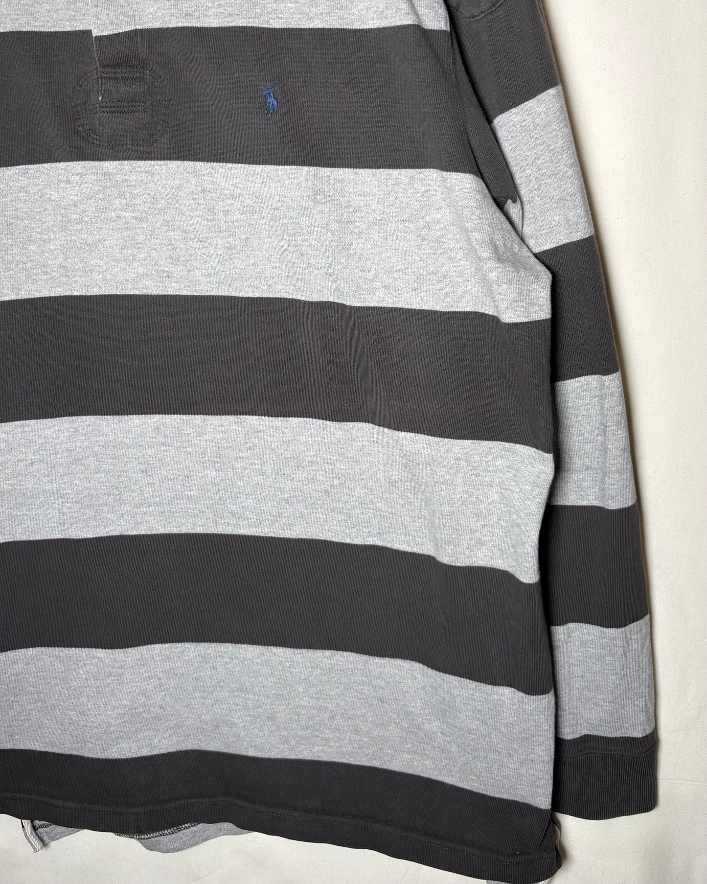 〈Polo by Ralph Lauren〉Oversized Stripe Rugby Shirt XXL