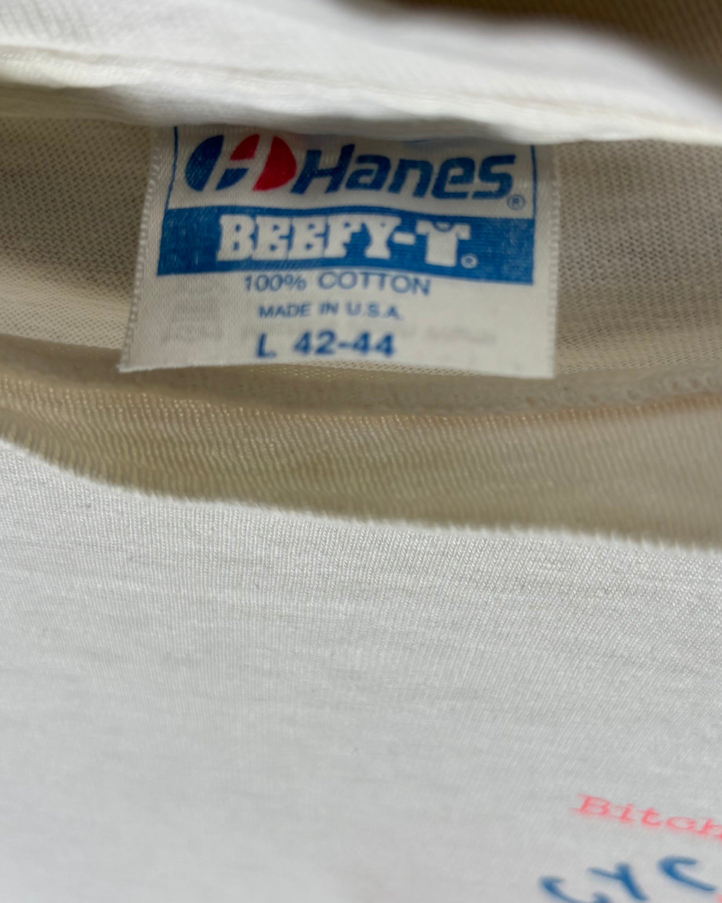 90s USA Made〈Hanes〉CYCOPATH BIKE SHOP Double-Sided Print T-Shirt
