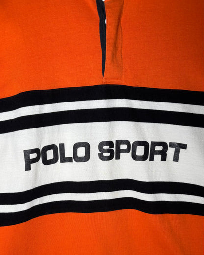 〈Polo Sport Ralph Lauren〉 Color Block Rugby Shirt Orange