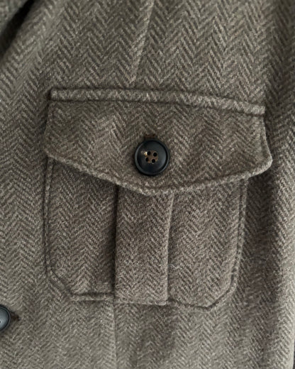 〈POLO RALPH LAUREN〉Herringbone Shawl Collar Sweat Jacket / Brown
