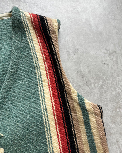 〈ORTEGA'S〉Chimayo Hand Woven Wool Vest