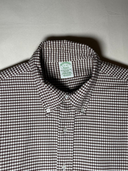 〈Brooks Brothers〉 Makers Milano Gingham Button-Down Shirt Made in USA