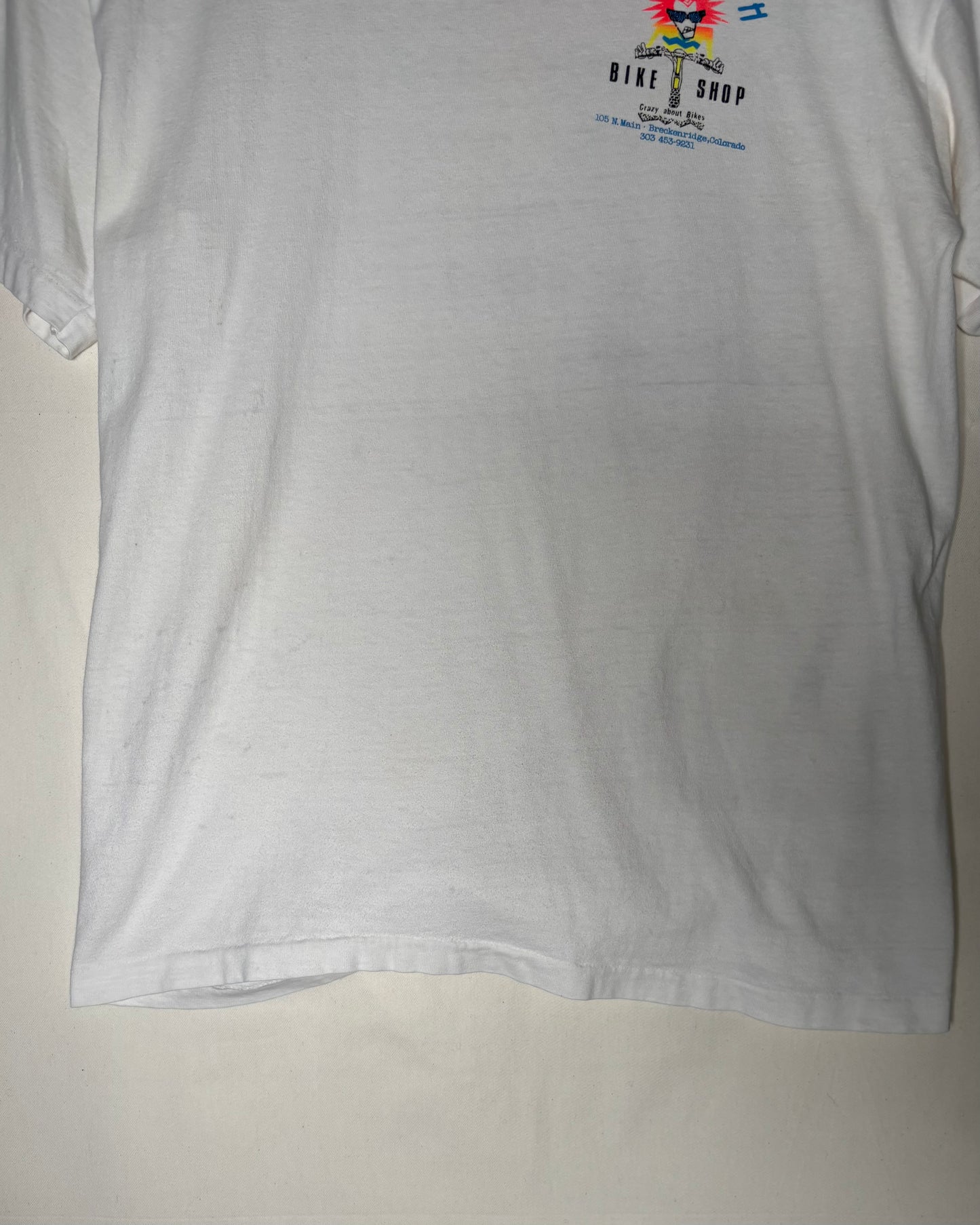 90s USA Made〈Hanes〉CYCOPATH BIKE SHOP Double-Sided Print T-Shirt