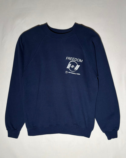 〈Hanes〉 Motorola “Freedom” Space Station Raglan Sweatshirt Made in USA