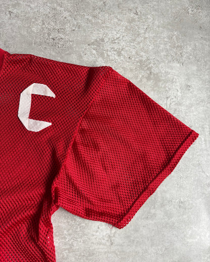 1980s USA Made Mesh Football Shirt Red