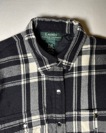Lauren Ralph Lauren ブラック ウール チェック シャツジャケット 商品画像 2