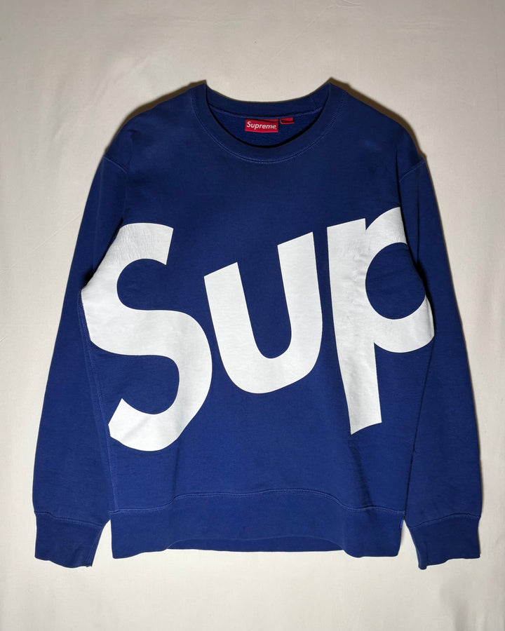 Supreme 13AW ブルー Sup クルーネックスウェット Made in Canada
