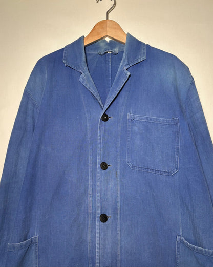 50's French Herringbone Work Atelier Coat