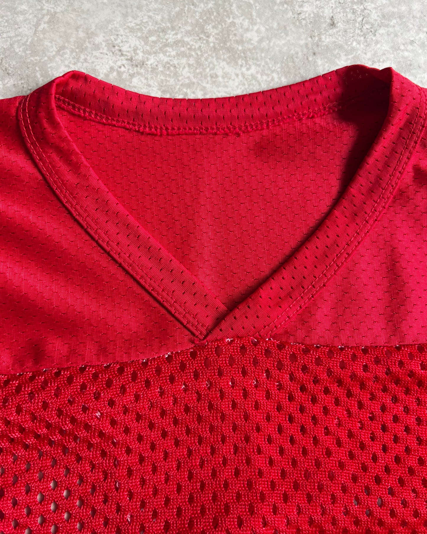 〈Champion〉Vintage USA-Made Red Mesh Football Jersey