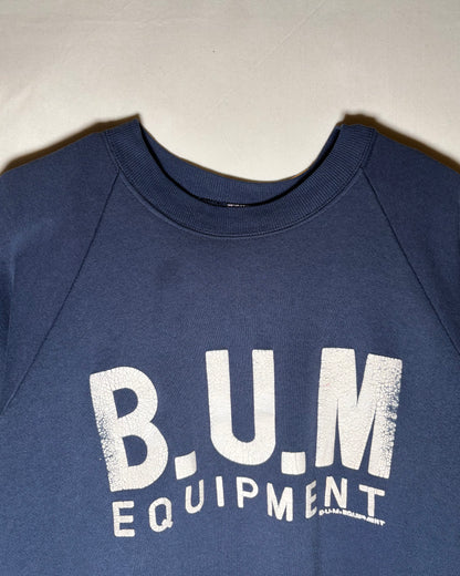 B.U.M. Equipment ネイビー ロゴプリント ラグランスウェット XL 商品画像 3