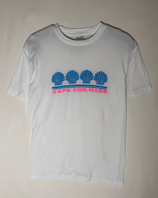 MY SHIRT ホワイト Scallop グラフィックTシャツ Made in USA