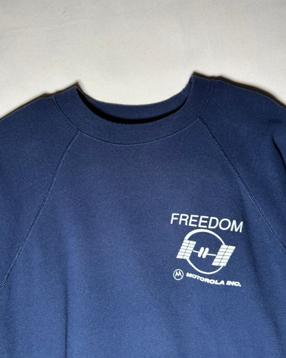 〈Hanes〉 Motorola “Freedom” Space Station Raglan Sweatshirt Made in USA