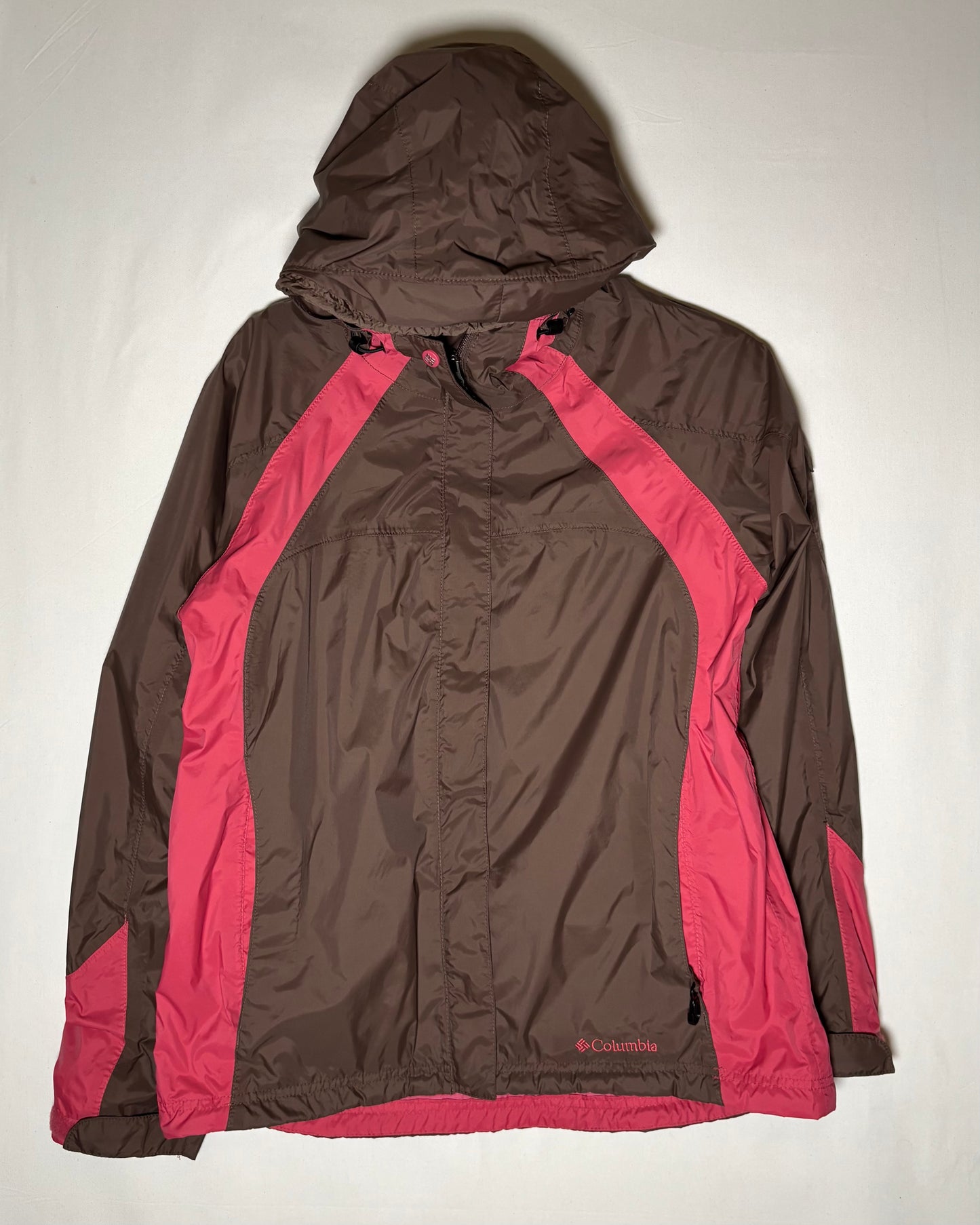 〈Columbia〉Women’s Two-Tone Hooded Shell Jacket Brown × Pink