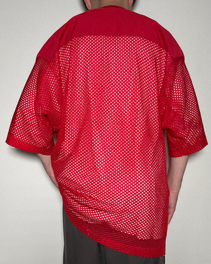〈Champion〉Vintage USA-Made Red Mesh Football Jersey