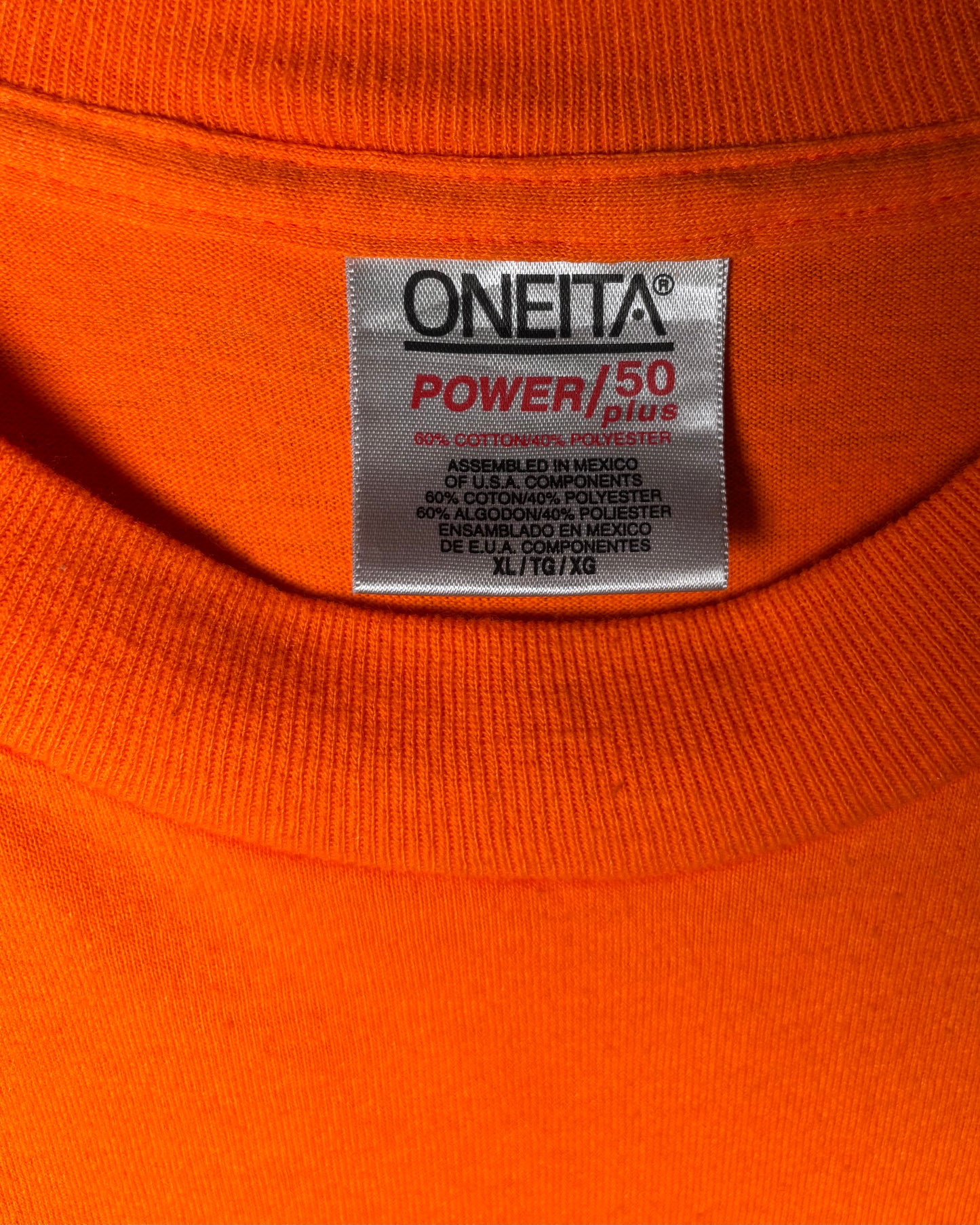 〈ONEITA〉The Fun Company Volunteer Print T-Shirt Orange