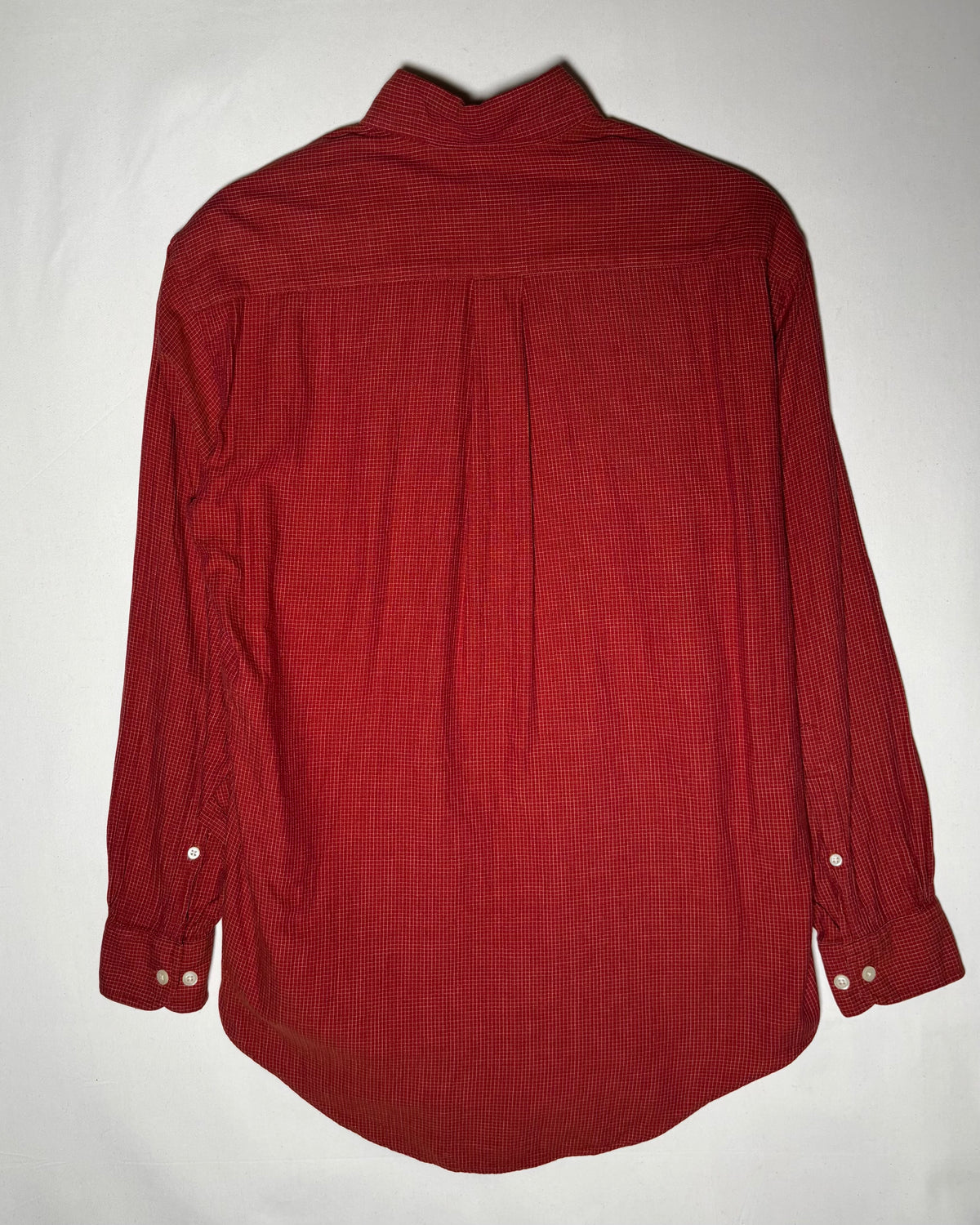 〈Brooks Brothers〉 Red Micro Check Button-Down Shirt Woven in Italy