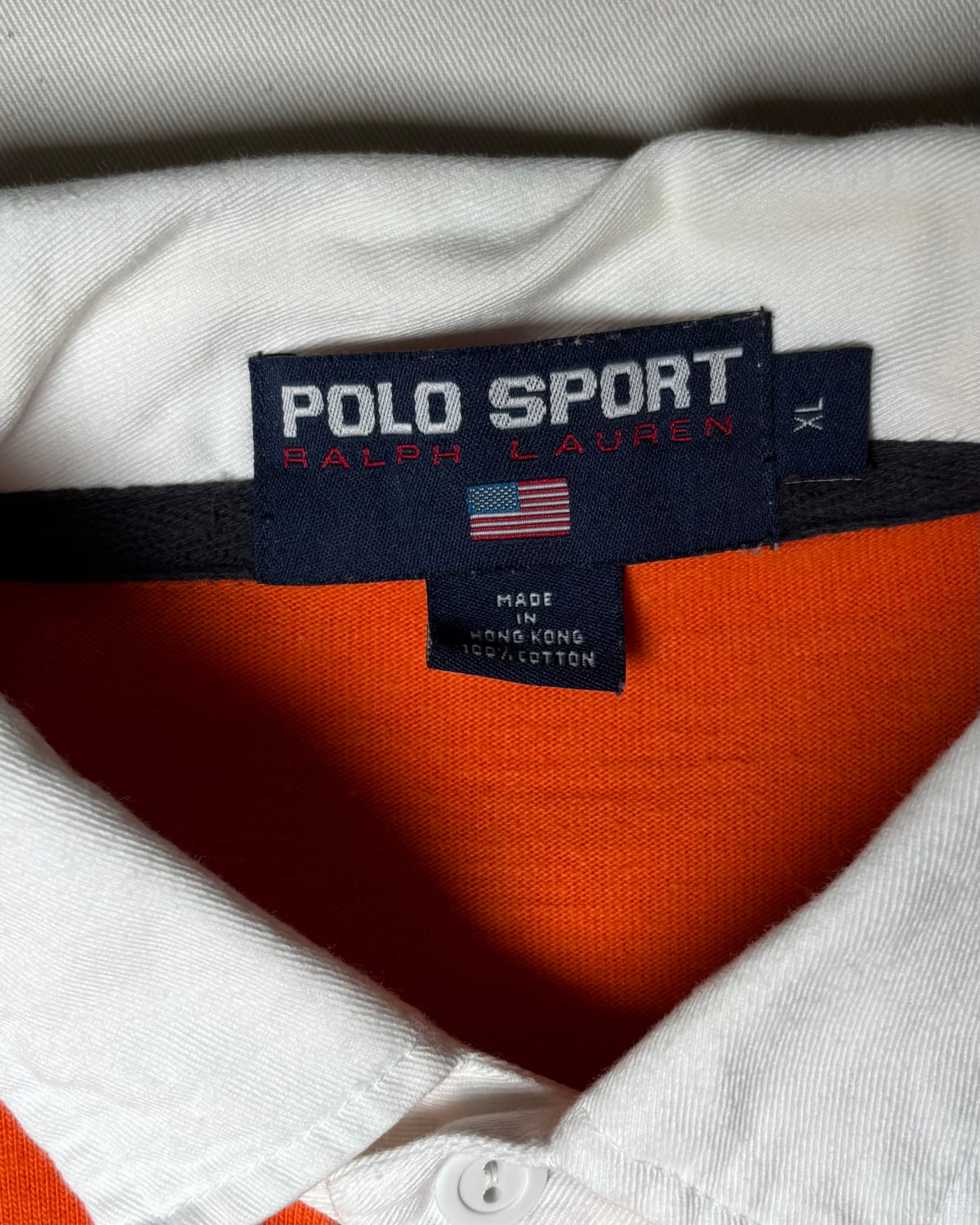 〈Polo Sport Ralph Lauren〉 Color Block Rugby Shirt Orange