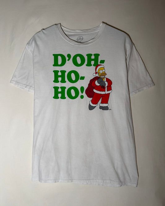 The Simpsons Homer Simpson D’OH-HO-HO ホワイト クリスマスTシャツ