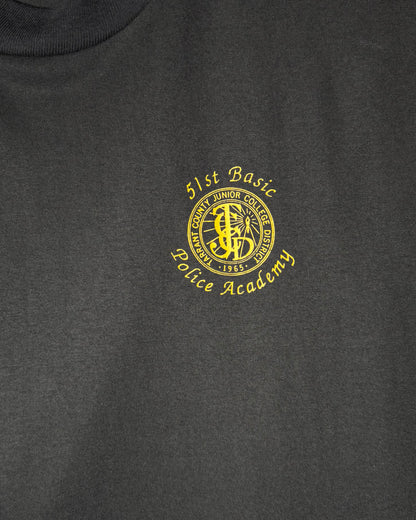 80s USA Made <Hanes Fifty-Fifty> 51st Basic Police Academy Print T-Shirt