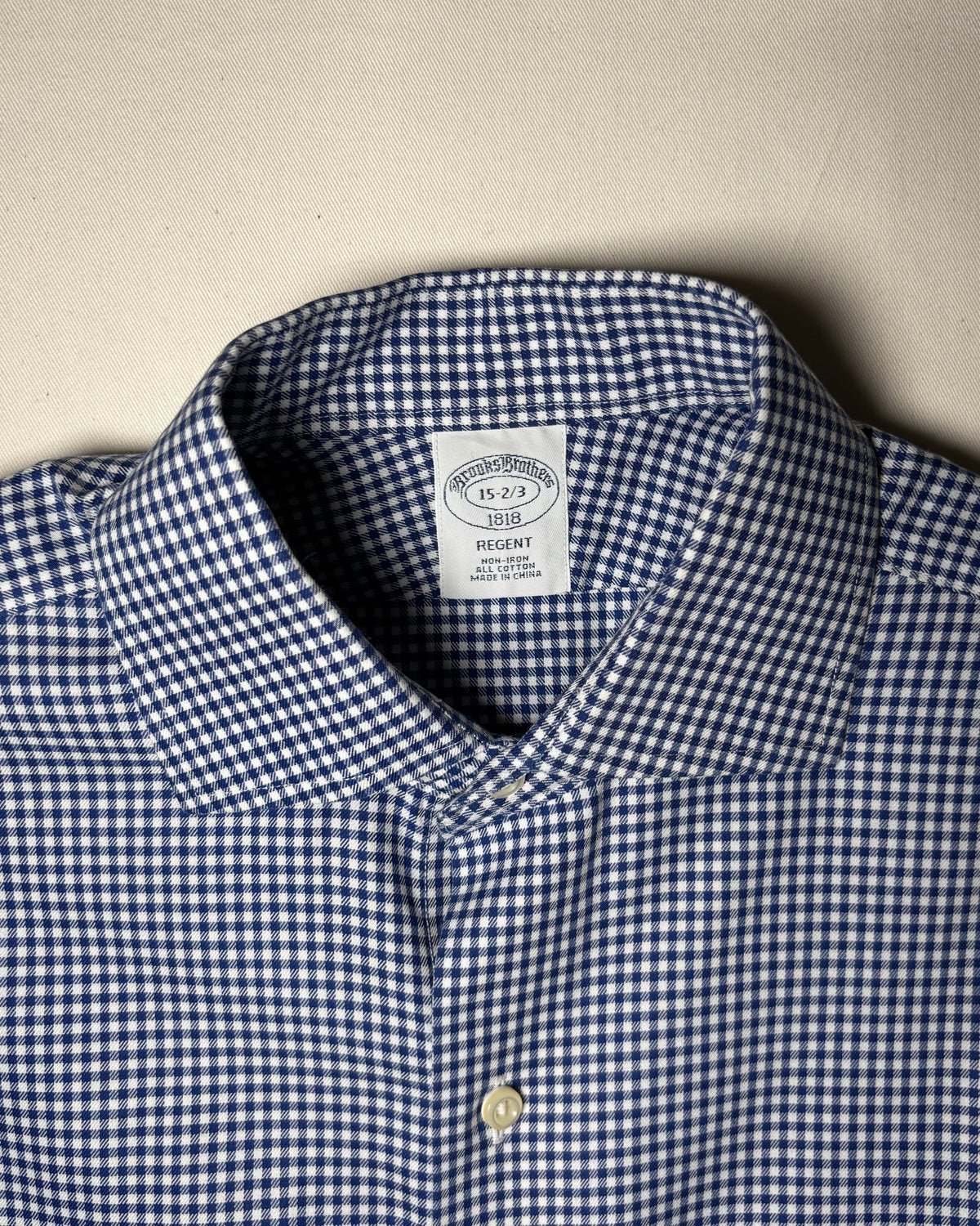〈Brooks Brothers〉 Regent Gingham Check Shirt Navy