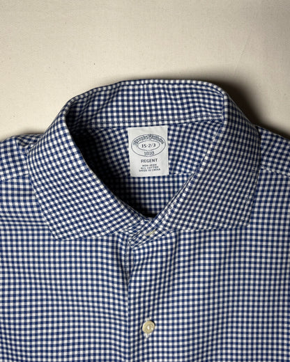 〈Brooks Brothers〉 Regent Gingham Check Shirt Navy