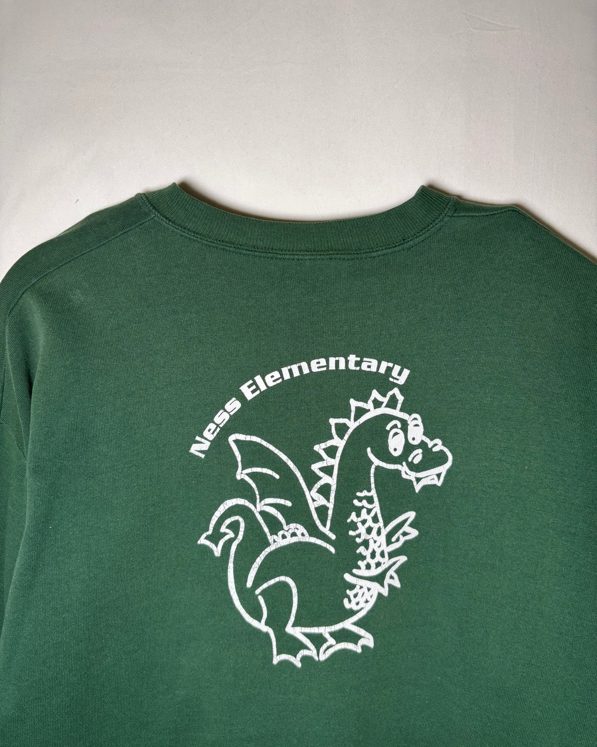 〈JERZEES〉 Ness Elementary Dragon Print Sweatshirt Made in USA