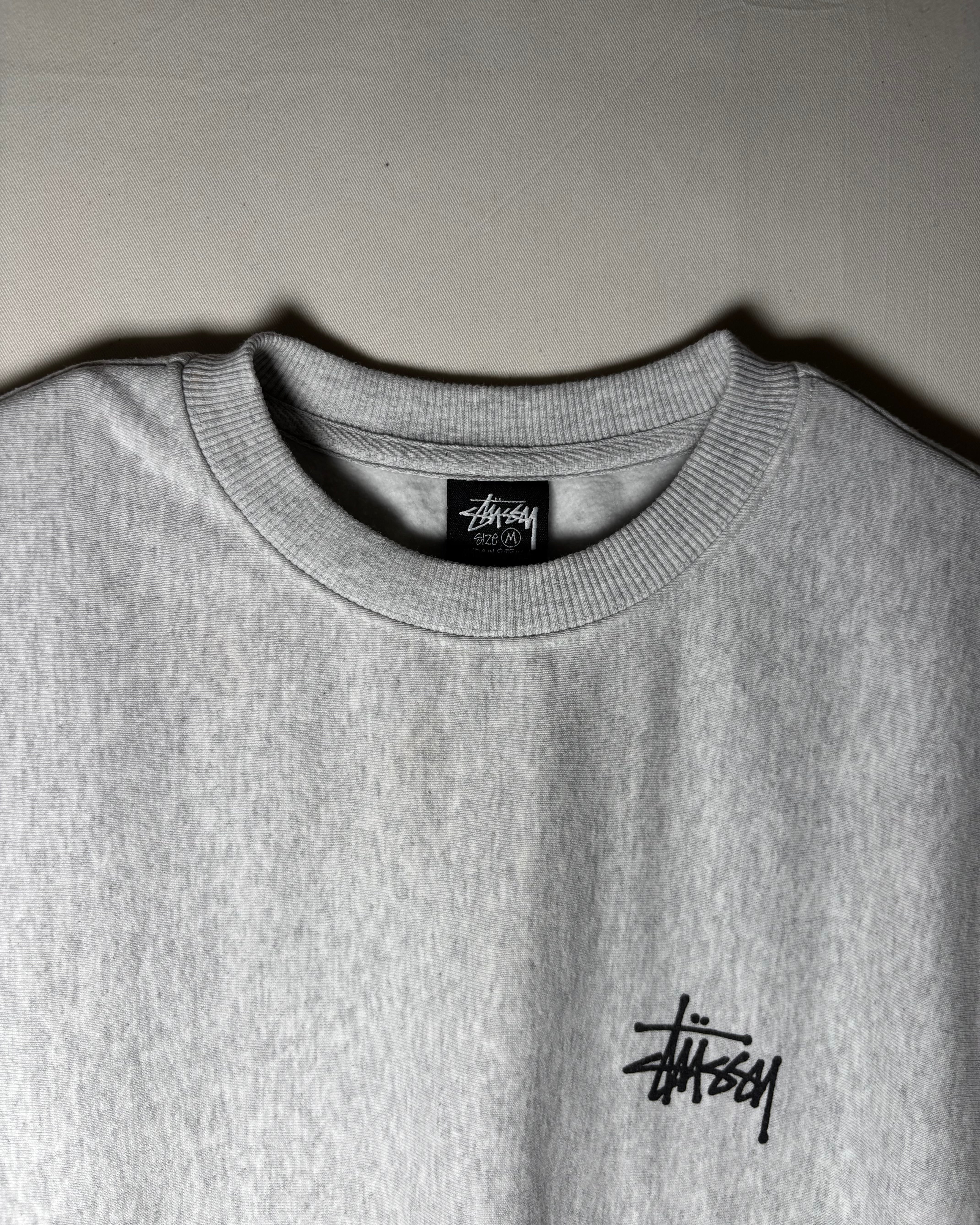 STUSSY スウェット M グレー ストックロゴ 古着 – nil
