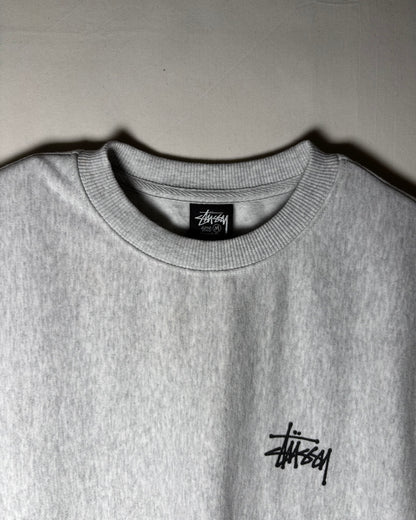 STUSSY グレー ストックロゴ クルーネックスウェット 商品画像 3