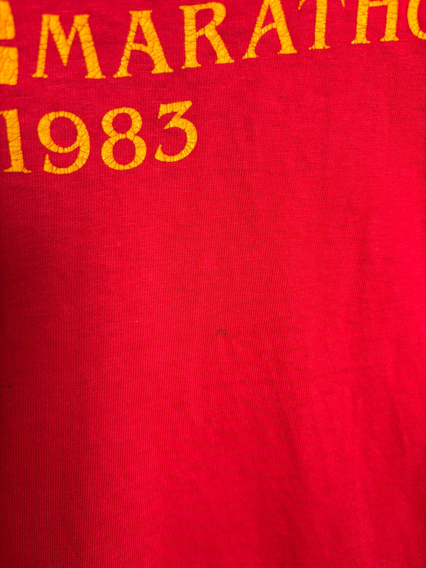 〈Hanes Beefy-T〉1983Albuquerque Mini Marathon Print T-Shirt
