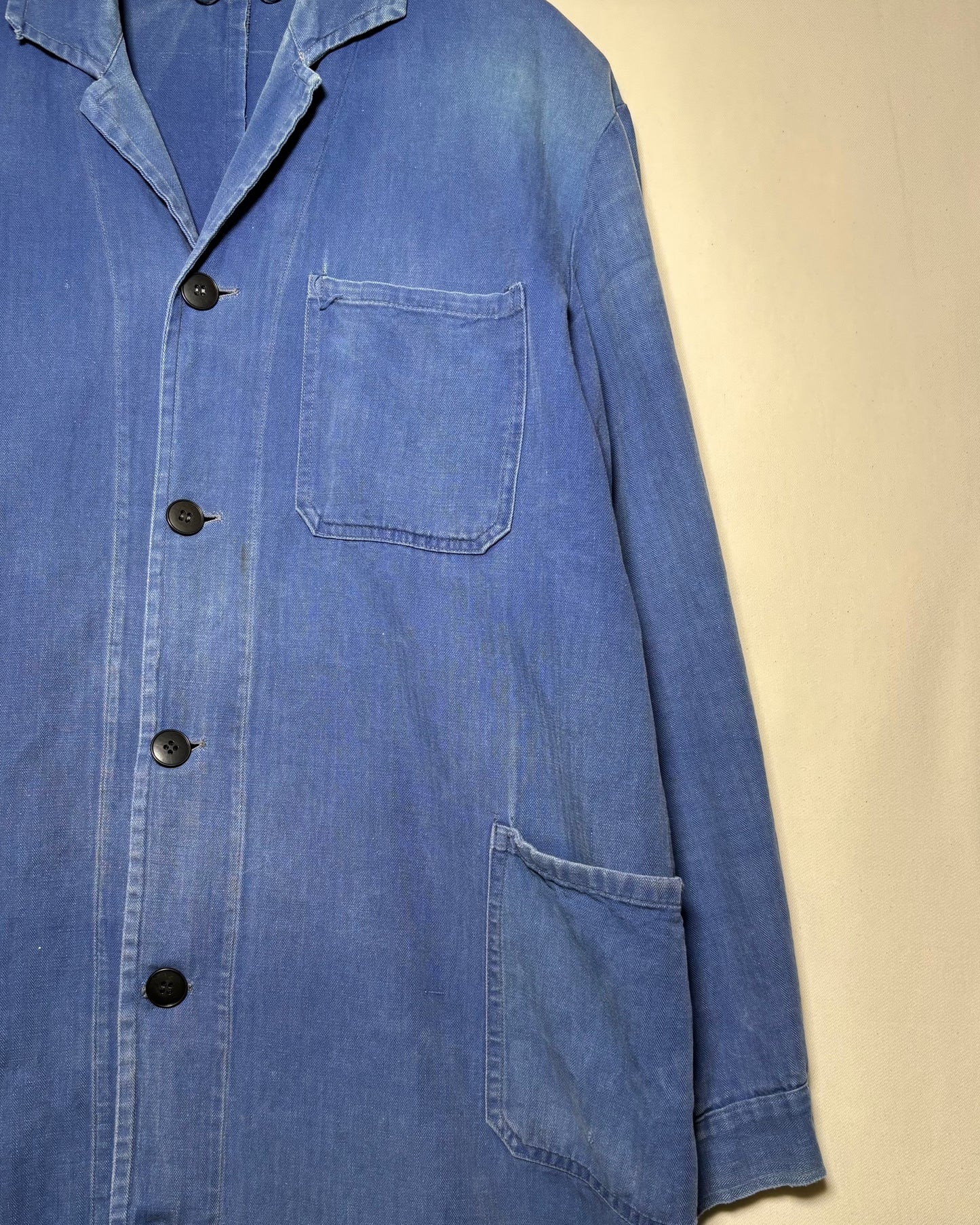 50's French Herringbone Work Atelier Coat