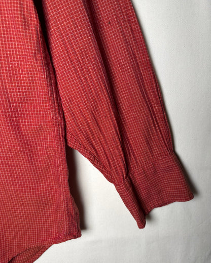 〈Brooks Brothers〉 Red Micro Check Button-Down Shirt Woven in Italy