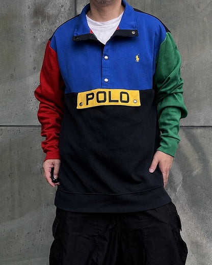 〈POLO RALPH LAUREN〉Color Block Pullover Sweatshirt
