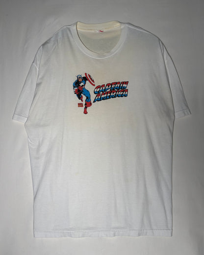 〈Marvel Comics〉Captain America Print T-Shirt White