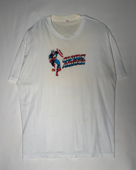 〈Marvel Comics〉Captain America Print T-Shirt White
